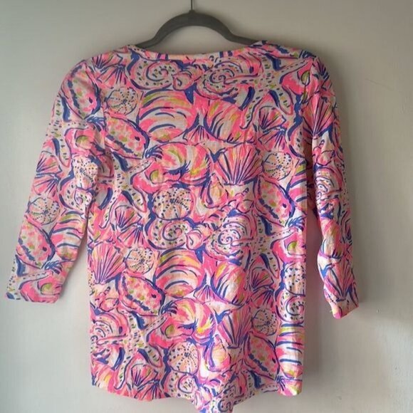 Lilly Pulitzer Holly Top Multi Shell of a Time size xs - Picture 3 of 4